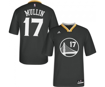 Youth Adidas Golden State Warriors #17 Chris Mullin Authentic Black Alternate NBA Jersey