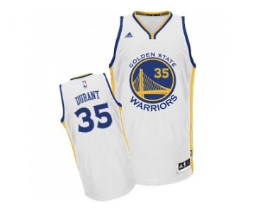 Youth Adidas Golden State Warriors #35 Kevin Durant Swingman White Home NBA Jersey