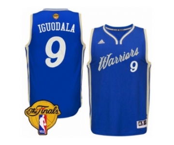 Youth Adidas Golden State Warriors #9 Andre Iguodala Swingman Royal Blue 2015-16 Christmas Day 2017 The Finals Patch NBA Jersey