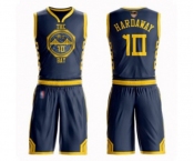 Youth Golden State Warriors #10 Tim Hardaway Swingman Navy Blue Basketball Suit 2019 Basketball Finals Bound Jersey - City Edition