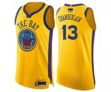 Youth Golden State Warriors #13 Wilt Chamberlain Swingman Gold 2019 Basketball Finals Bound Basketball Jersey - City Edition