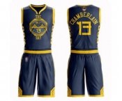 Youth Golden State Warriors #13 Wilt Chamberlain Swingman Navy Blue Basketball Suit 2019 Basketball Finals Bound Jersey - City Edition