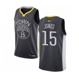 Youth Golden State Warriors #15 Damian Jones Swingman Black 2019 Basketball Finals Bound Basketball Jersey - Statement Edition