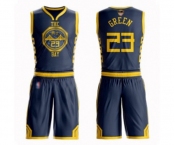 Youth Golden State Warriors #23 Draymond Green Swingman Navy Blue Basketball Suit 2019 Basketball Finals Bound Jersey - City Edition