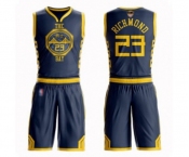 Youth Golden State Warriors #23 Mitch Richmond Swingman Navy Blue Basketball Suit 2019 Basketball Finals Bound Jersey - City Edition