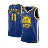 Youth Nike Golden State Warriors #11 Klay Thompson Swingman Royal Blue Road 2018 NBA Finals Bound NBA Jersey - Icon Edition