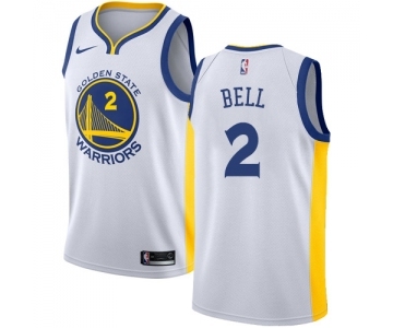 Youth Nike Golden State Warriors #2 Jordan Bell Swingman White Home NBA Jersey - Association Edition