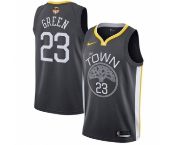 Youth Nike Golden State Warriors #23 Draymond Green Swingman Black Alternate 2018 NBA Finals Bound NBA Jersey - Statement Edition