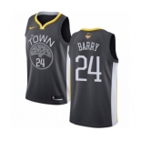 Youth Nike Golden State Warriors #24 Rick Barry Swingman Black Alternate 2018 NBA Finals Bound NBA Jersey - Statement Edition