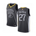 Youth Nike Golden State Warriors #27 Zaza Pachulia Swingman Black Alternate 2018 NBA Finals Bound NBA Jersey - Statement Edition