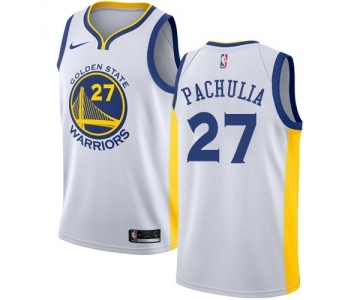 Youth Nike Golden State Warriors #27 Zaza Pachulia Swingman White Home NBA Jersey - Association Edition