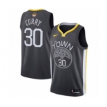 Youth Nike Golden State Warriors #30 Stephen Curry Swingman Black Alternate 2018 NBA Finals Bound NBA Jersey - Statement Edition