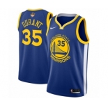 Youth Nike Golden State Warriors #35 Kevin Durant Swingman Royal Blue Road 2018 NBA Finals Bound NBA Jersey - Icon Edition