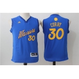 youth nba golden state warriors #30 curry blue[2016 Christmas edition]