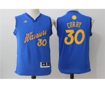 youth nba golden state warriors #30 curry blue[2016 Christmas edition]