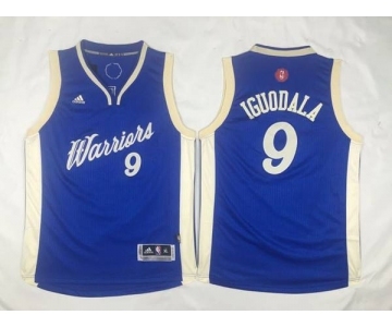 youth nba golden state warriors #9 iguodala blue[2015 Christmas edition]