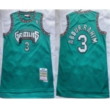 Memphis Grizzlies #3 Shareef Abdur-Rahim 1996-97 Green Hardwood Classics Soul Swingman Throwback Jersey