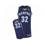 Men Adidas Memphis Grizzlies #32 Tyreke Evans Authentic Navy Blue Road NBA Jersey