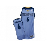 Men Adidas Memphis Grizzlies #6 Mario Chalmers Authentic Light Blue Alternate NBA Jersey