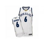 Men Adidas Memphis Grizzlies #6 Mario Chalmers Authentic White Home NBA Jersey