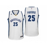 Men Memphis Grizzlies #25 Chandler Parsons Home White New Swingman Jersey