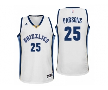 Men Memphis Grizzlies #25 Chandler Parsons Home White New Swingman Jersey