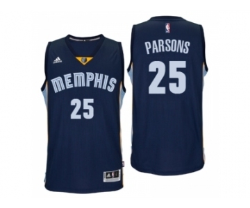 Men Memphis Grizzlies #25 Chandler Parsons Road Navy New Swingman Jersey