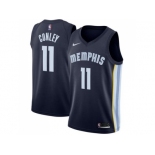 Men Nike Memphis Grizzlies #11 Mike Conley Navy Blue Stitched NBA Swingman Jersey