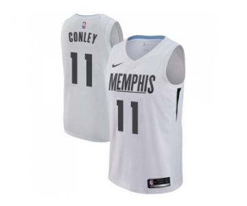 Men Nike Memphis Grizzlies #11 Mike Conley White NBA Swingman City Edition Jersey