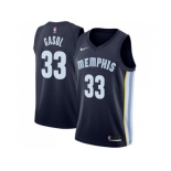 Men Nike Memphis Grizzlies #33 Marc Gasol Navy Blue NBA Swingman Icon Edition Jersey