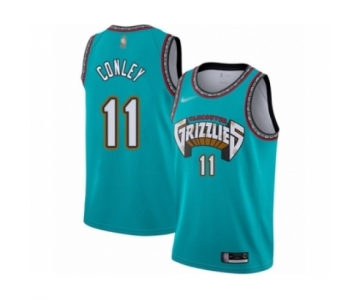 Men's Memphis Grizzlies #11 Mike Conley Authentic Green Hardwood Classic Basketball Jersey