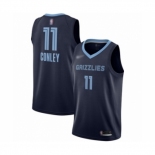 Men's Memphis Grizzlies #11 Mike Conley Authentic Navy Blue Finished Basketball Jersey - Icon Edition