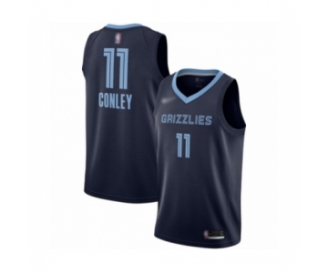 Men's Memphis Grizzlies #11 Mike Conley Authentic Navy Blue Finished Basketball Jersey - Icon Edition