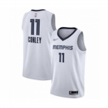 Men's Memphis Grizzlies #11 Mike Conley Authentic White Finished Basketball Jersey - Association Edition