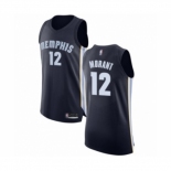 Men's Memphis Grizzlies #12 Ja Morant Authentic Navy Blue Basketball Jersey - Icon Edition