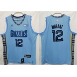 Men's Memphis Grizzlies #12 Ja Morant Blue Stitched Jersey