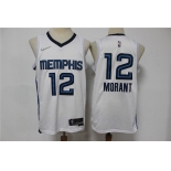 Men's Memphis Grizzlies #12 Ja Morant White Nike 75th Anniversary Diamond 2021 Stitched Jersey