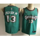 Men's Memphis Grizzlies #13 Jaren Jackson Jr. Nike 2019 Green Throwback Swingman Jersey With The Sponsor Logo