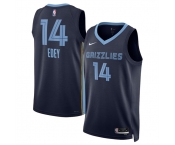 Men's Memphis Grizzlies #14 Zach Edey Navy Icon Edition Stitched Jersey