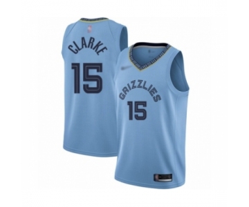 Men's Memphis Grizzlies #15 Brandon Clarke Authentic Blue Finished Basketball Jersey Statement Edition