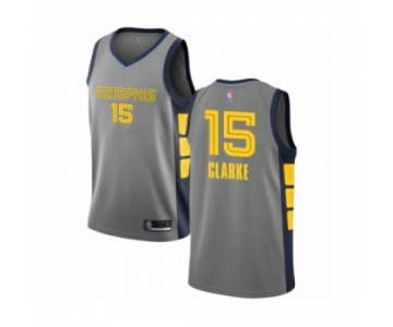 Men's Memphis Grizzlies #15 Brandon Clarke Authentic Gray Basketball Jersey - City Edition