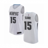 Men's Memphis Grizzlies #15 Brandon Clarke Authentic White Basketball Jersey - City Edition