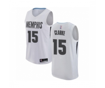 Men's Memphis Grizzlies #15 Brandon Clarke Authentic White Basketball Jersey - City Edition