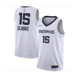 Men's Memphis Grizzlies #15 Brandon Clarke Authentic White Finished Basketball Jersey - Association Edition