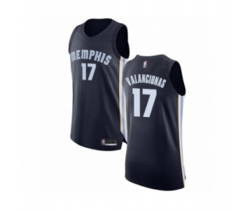 Men's Memphis Grizzlies #17 Jonas Valanciunas Authentic Navy Blue Basketball Jersey - Icon Edition