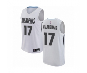 Men's Memphis Grizzlies #17 Jonas Valanciunas Authentic White Basketball Jersey - City Edition