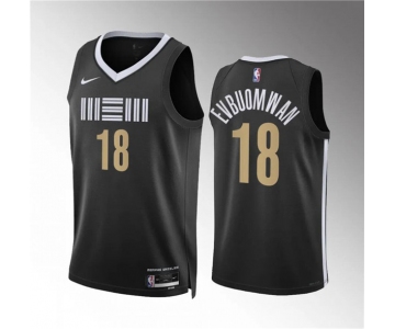 Men's Memphis Grizzlies #18 Tosan Evbuomwan Black 2023-24 City Edition Stitched Jersey