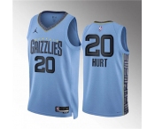 Men's Memphis Grizzlies #20 Matthew Hurt Blue Statement Edition Stitched Jersey