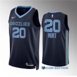 Men's Memphis Grizzlies #20 Matthew Hurt Navy Icon Edition Stitched Jersey