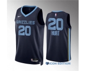 Men's Memphis Grizzlies #20 Matthew Hurt Navy Icon Edition Stitched Jersey